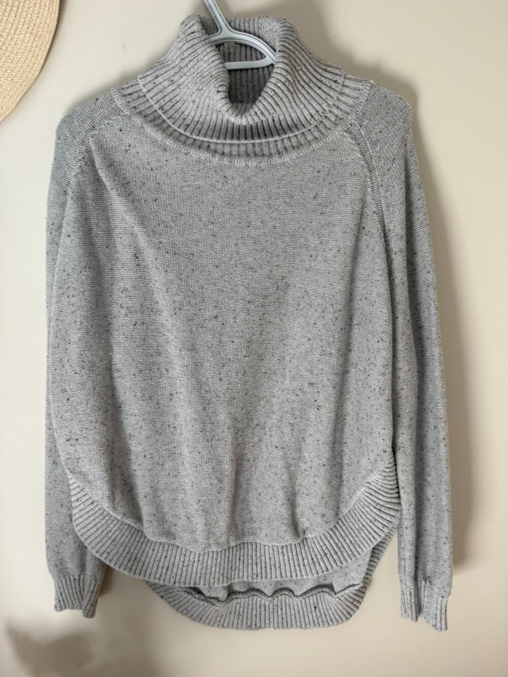 Seraphine Grey Speckled Turtleneck Sweater (Maternity)